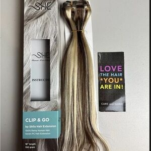 SHE clip and go Remy human hair extensions NEW